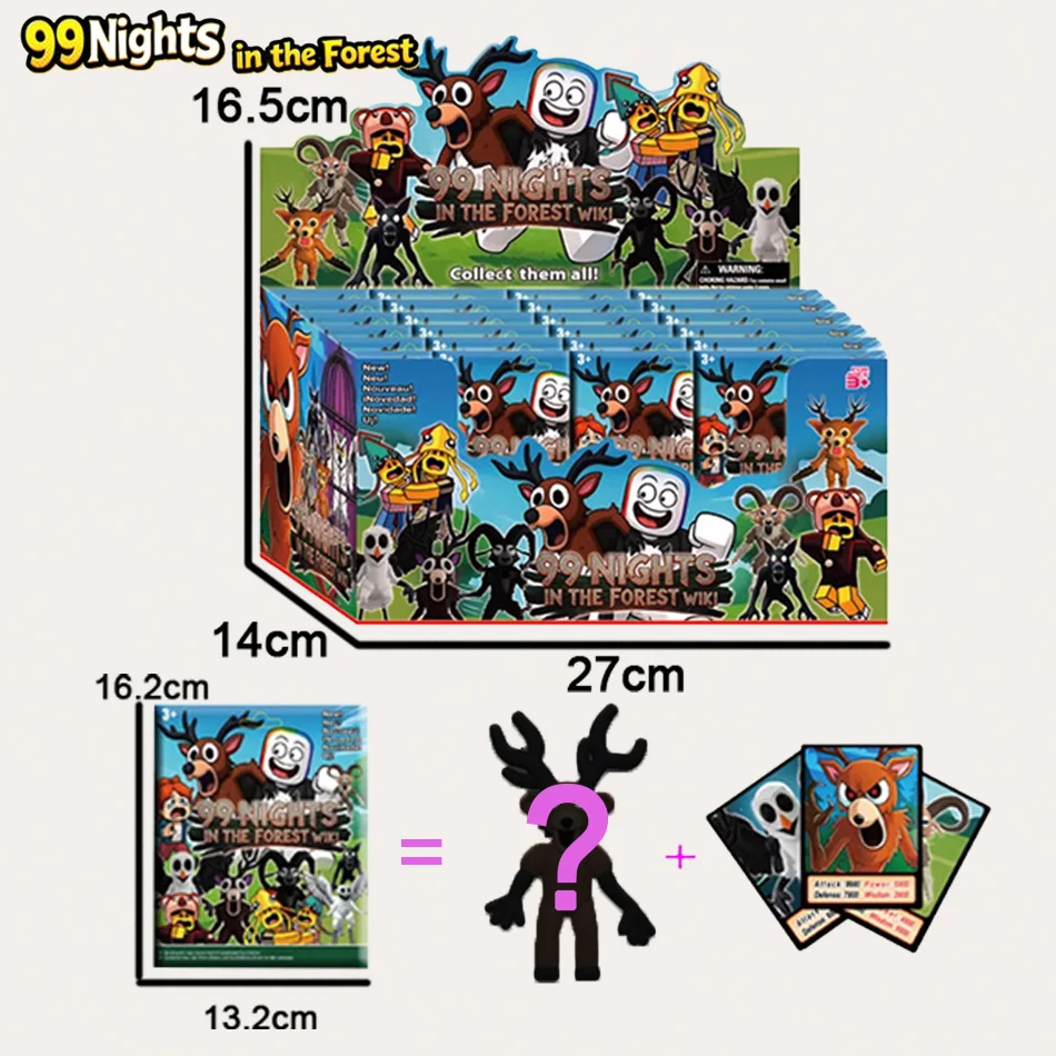 New Hot 99 notti nella foresta cervo scatola cieca figure film animali Milu cervo giocattolo fan gioco compleanno per Halloween regali per bambini