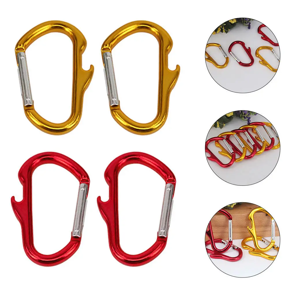 4Pcs Aluminum Alloy Bottle Buckles for Outdoor Camping, Hiking, Kettle & Portable Bottle Carriers – Key Ring Clips
