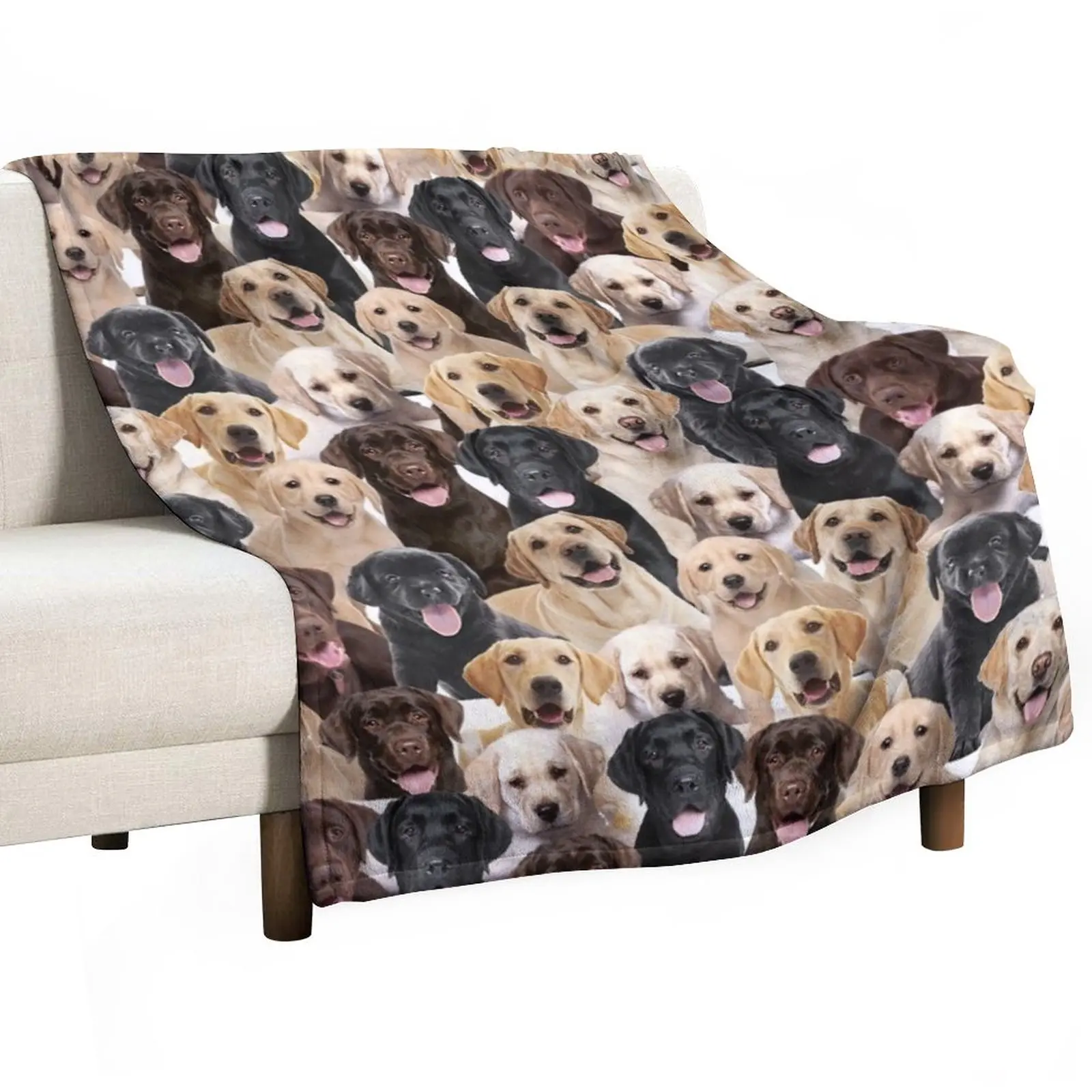 

Labrador Throw Blanket Sofa bed plaid Blankets