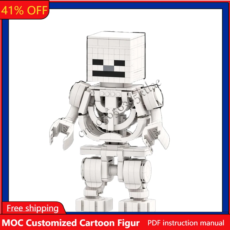 

802 PCS MOC Famous Up Scaled Minifigure Blocky Skeleton Collect Series Brickhead Model DIY Creative Birthday Figures Toys Gifts