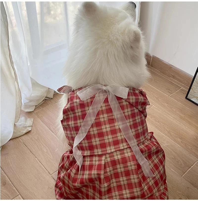 Summer Dog Clothes Pomeranian Poodle Corgi Samoyed Border Collie Samoyed Husky Labrador Golden Retriever Big Dog Clothing Dress