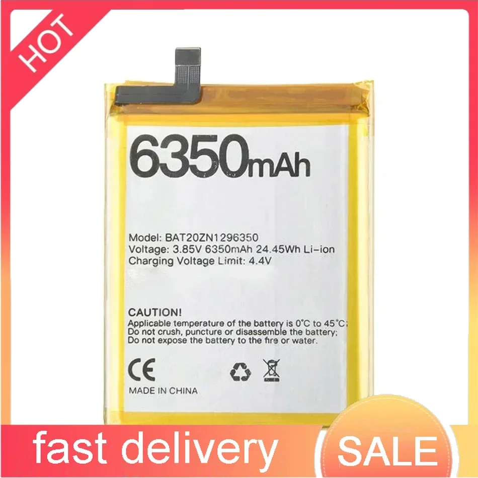 Replacement Mobile Phone Battery BAT20ZN1296350 6350mAh For DOOGEE S96/S96 Pro/S96Pro High Quality Smartphon Batteries