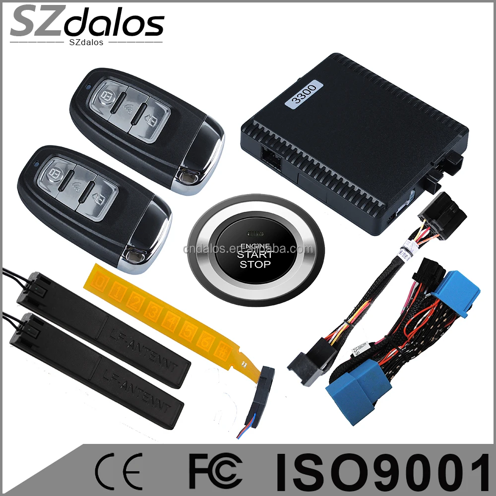 Quality PKE Car Alarm System With Passive Keyless Entry Kit/push Button Start Stop /automatic Owner Identify