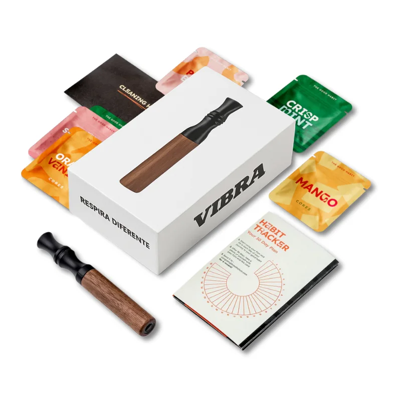 Quit Smoking Wooden Stick Device Nicotine-Free with Flavor Cores Air Inhaler Stick Portable Habit Tracker Smoking Alternative