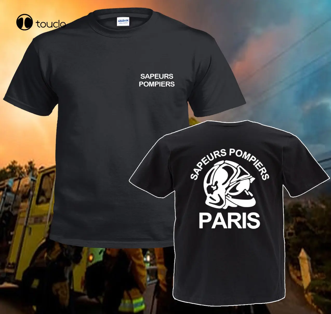 Newest Men'S Funny  Inspired New Sapeurs Pompiers Paris France Firefighter, Fire Department T Shirt Custom T-Shirt Unisex