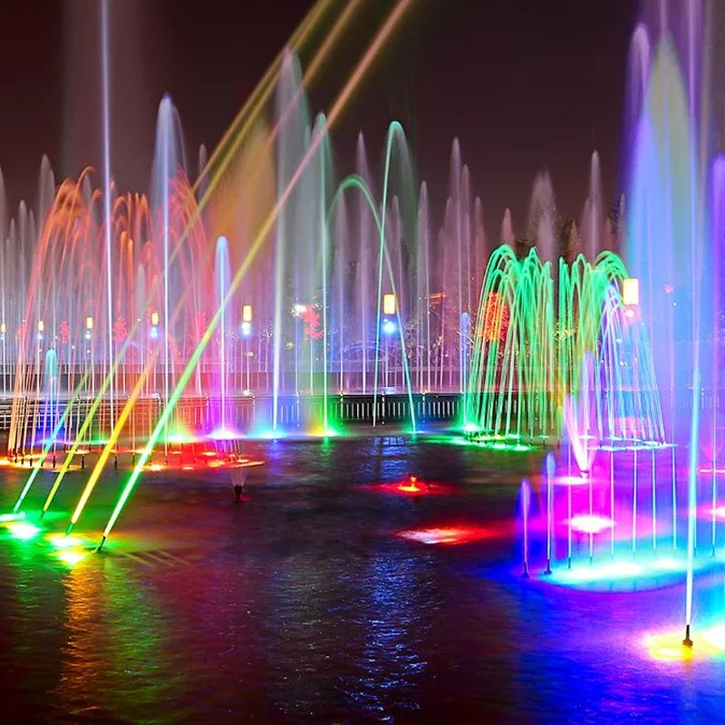 Outdoor Light Emitting Diode Light Music Water Dance Fountain Water Feature
