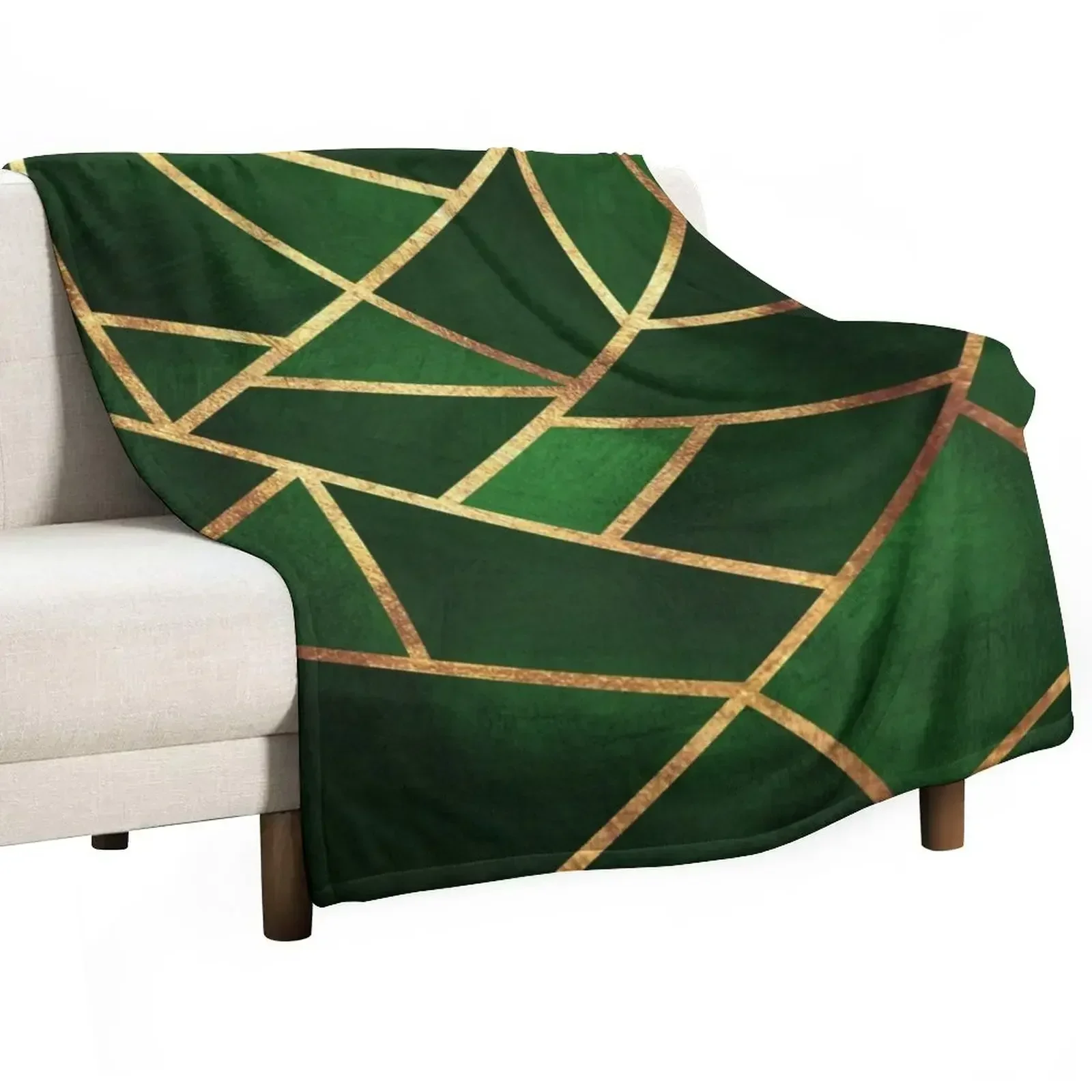 

Green Gold Stone Geometric Throw Blanket Winter beds Hairy Soft Beds Sofas Blankets