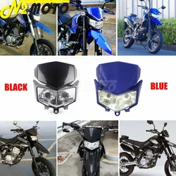 Black Blue Headlight Fairing For Kawasaki KLX250 KLX250S D-Tracker X 250 KLX250SF Dirt Bike Motocross Supermoto Twin Front Lamp