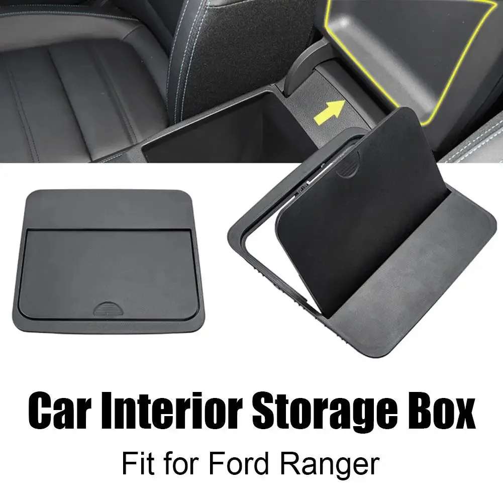 Car Center Console Storage Box Handrail Box Partition For Ford Ranger T9 2023 2024 Armrest Hidden Bins Organizer Tray