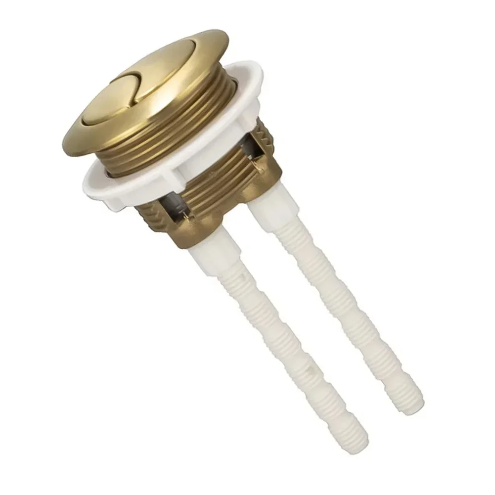 Botão do toalete para o banheiro, Mecânica Top Circular Flush Switch, Válvula de pressão do tanque de água, ABS Dual Flush Button, 38mm