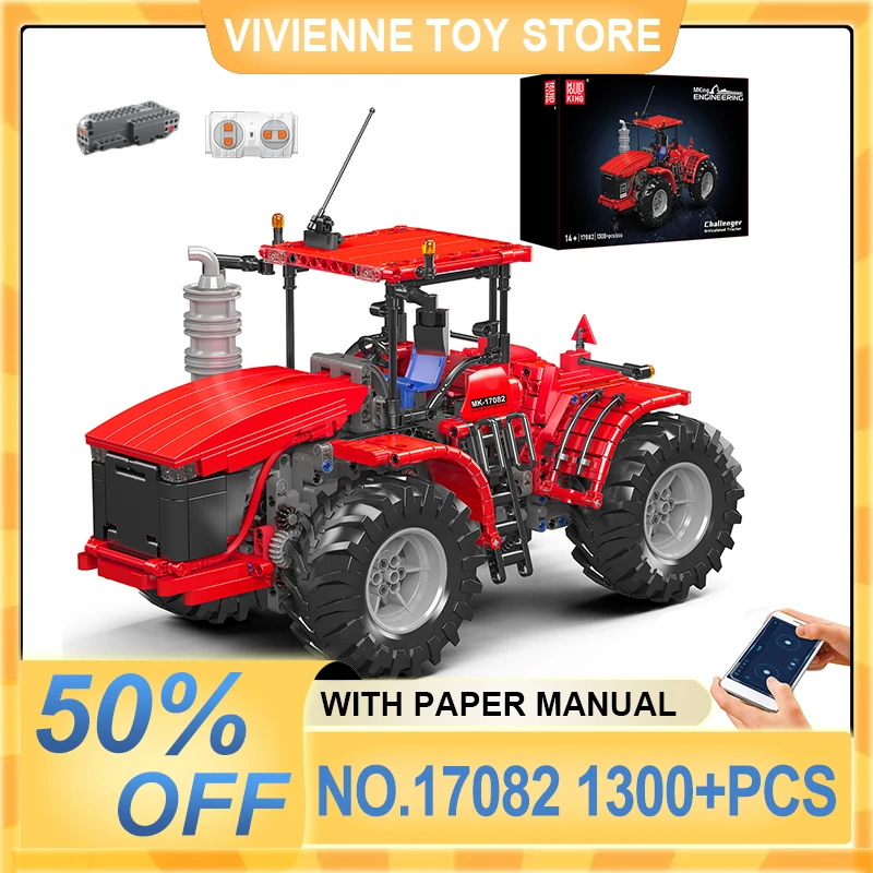 

Mould King 17082 Remote Control Engineering Hinge Tractor Building Blocks Bricks DIY Puzzle RC Toys Birthday Gift Kid