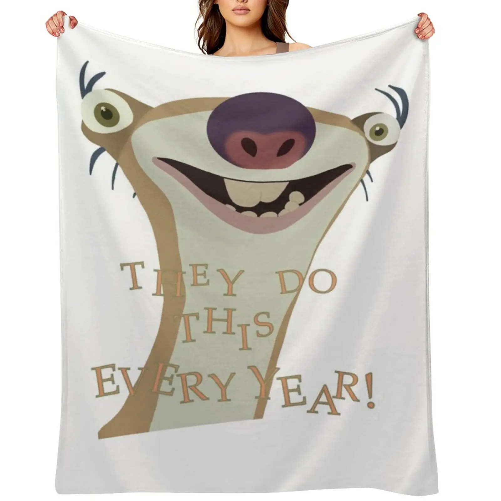 

Sid the Sloth Throw Blanket Thermals For Travel Blankets For Baby Summer Beddings blankets and throws Blankets