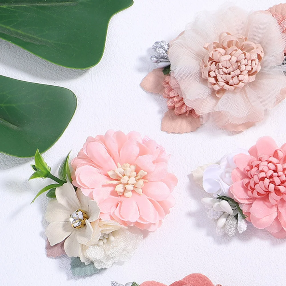 

12Pcs Pearl Flower Hair Clips Floral Hairpin Hair Barrettes Wedding Party Accessories for Girls Toddler Flower Clips