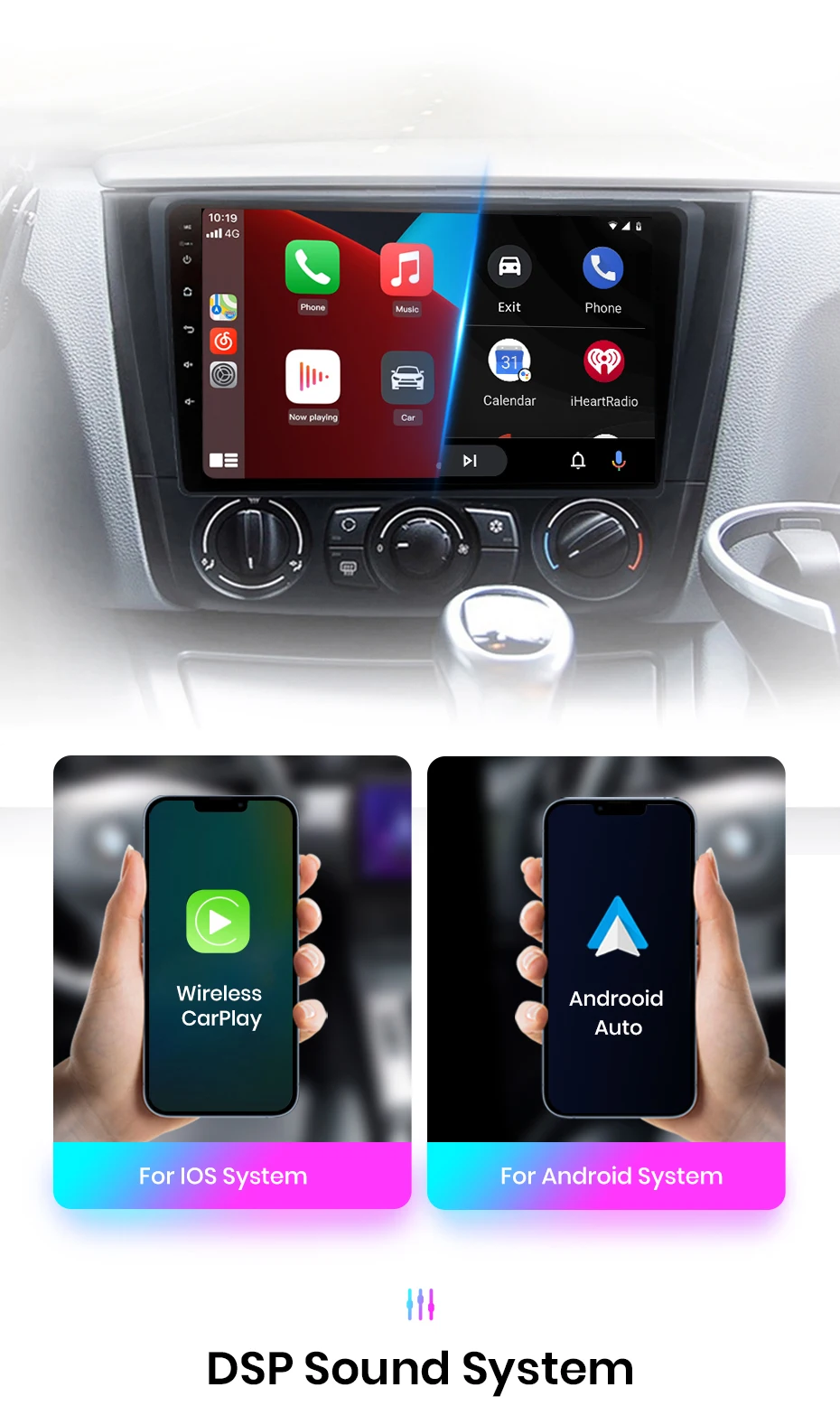 Junsun carplay android auto autoradio für bmw 1er 1er Serie e87 e81 e82 e88 2011-2015 gps intelligente systeme stereo – Detail 13