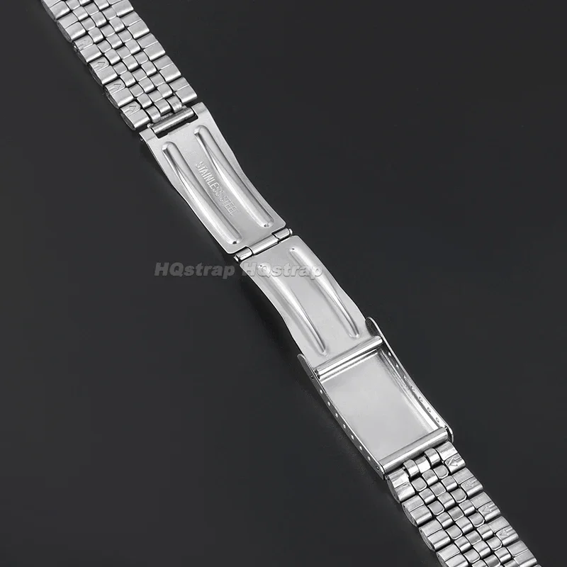 금속 시계 밴드, 스테인리스 스틸 스트랩, 솔리드 밴드, 5 개의 비즈, 시계 팔찌 교체 손목 밴드, 12mm, 14mm, 16mm, 18mm, 20mm, 22mm