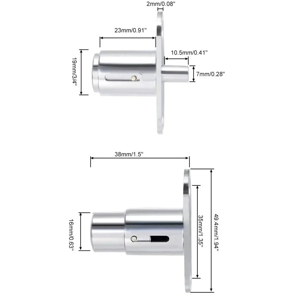 Serrures à poussoir en alliage de zinc chromé pour la décoration intérieure, 2 pièces, 4 pièces, différentes règles de verrouillage d'armoire prédire, 49x38mm