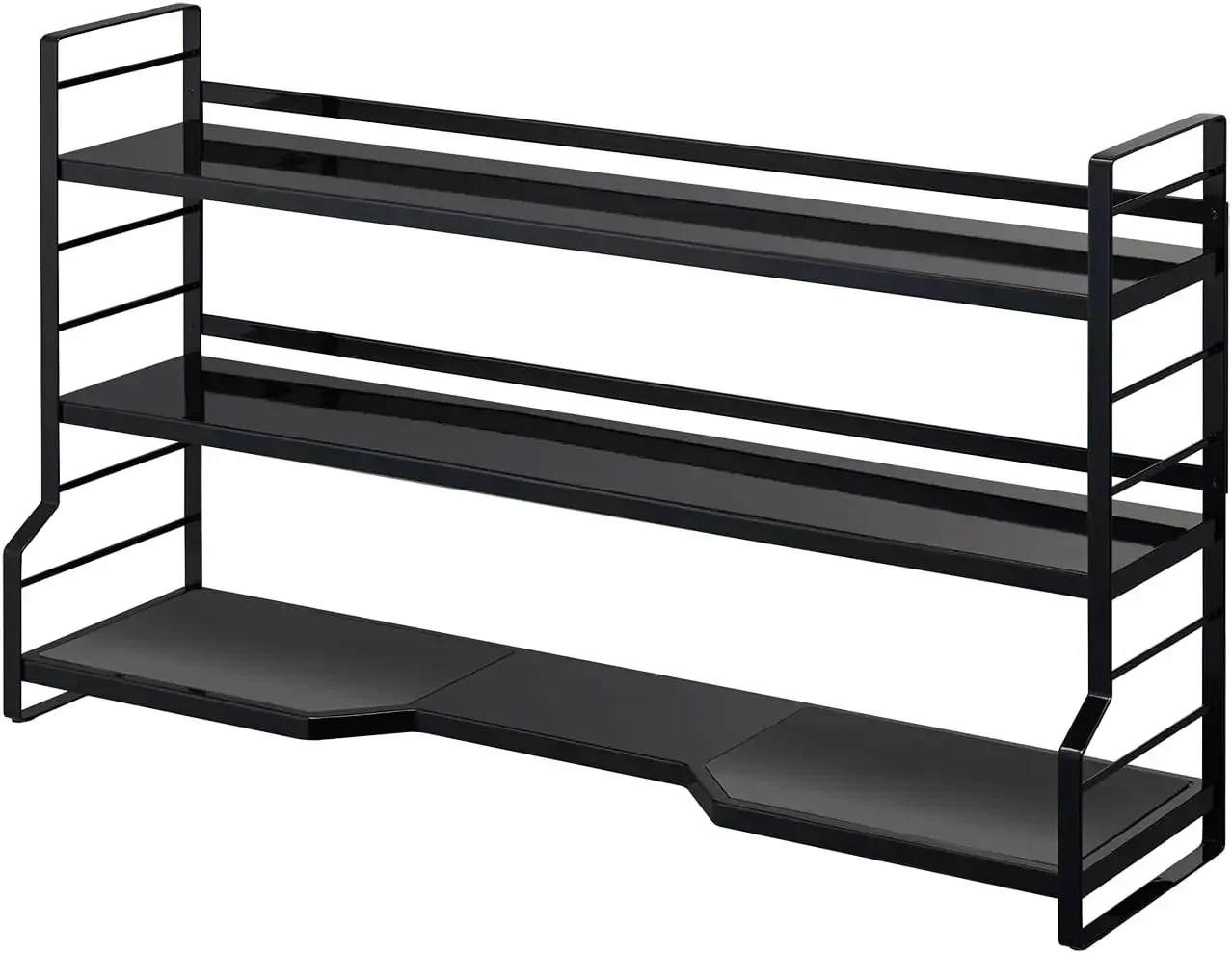 Home Sturdy, Standing Stovetop Kitchen Rack/Spice Shelves | Steel | Countertop Shelf, One Size, Black