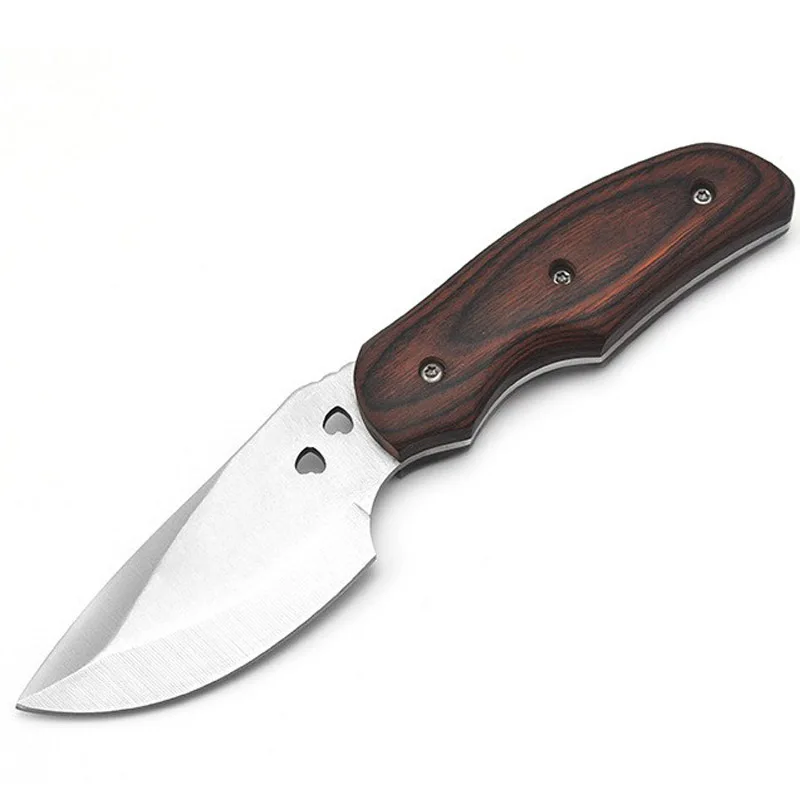 

Stainless Steel Straight Knife Outdoor Small Tactical Survival Camping Straight Knife With Nylon Sheath