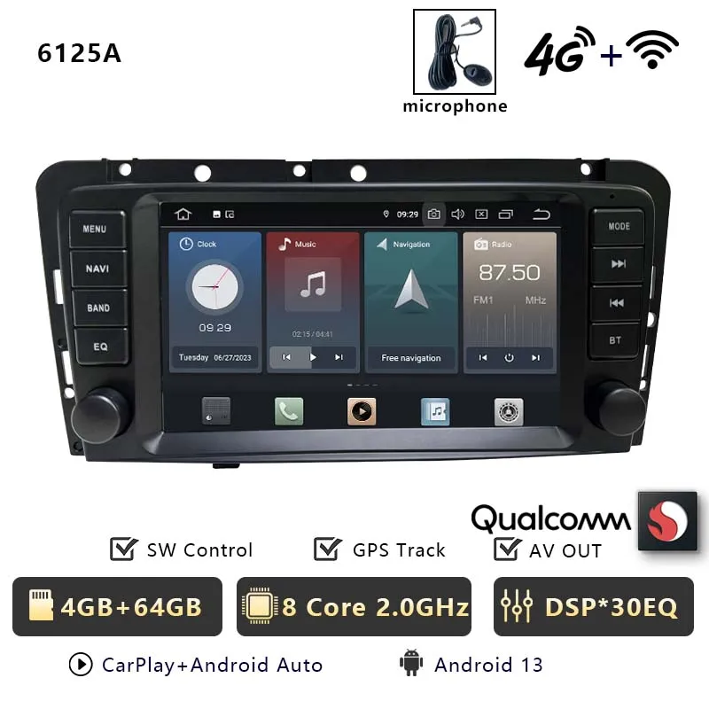 CHSTEK Autoradio Carplay Android 13 Voor Volvo XC70 V70 S60 S40 V40 2005 2006 2007 2008 2009 Multimedia Stereo Navigatie WIFI 4G