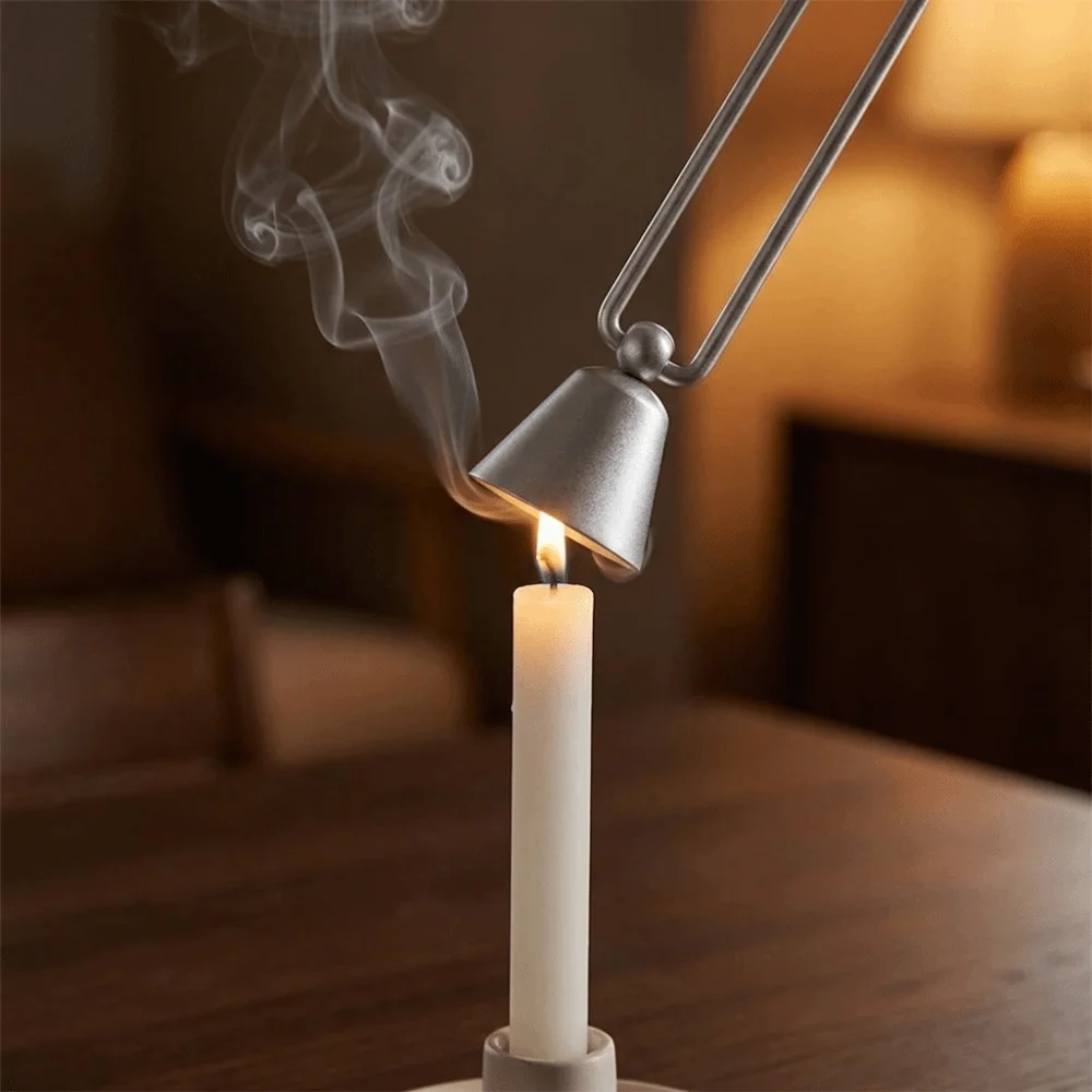 Horn Cover Bell Shaped Candle Snuffer Vintage Heat Resistant Flame Stoppers Iron Non-Slip Wick Extinguisher Wedding