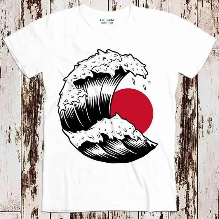 Die große Welle aus Kanagawa Ramen japanische Sonne Illustration Top T-Shirt besten Girf 8741