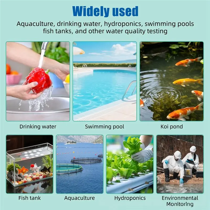 RABIT AS59~ 10 In 1 Water Quality Tester For Aquarium Pool Drinking Water