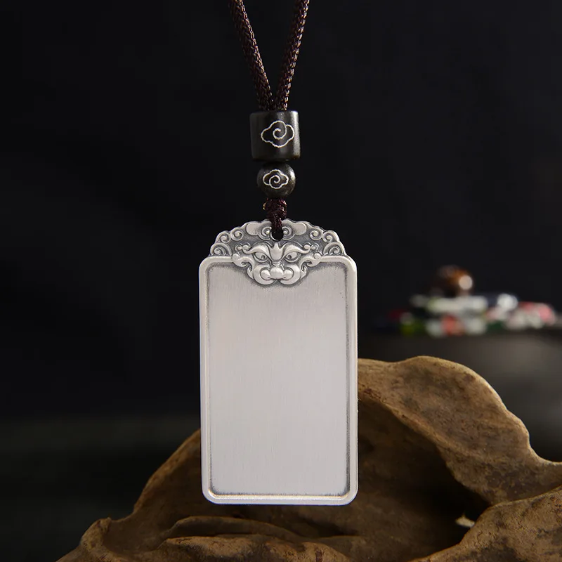 Animal Cloud Pattern No Matter What Men and Women Retro Ethnic Style Silver Necklace Pendant