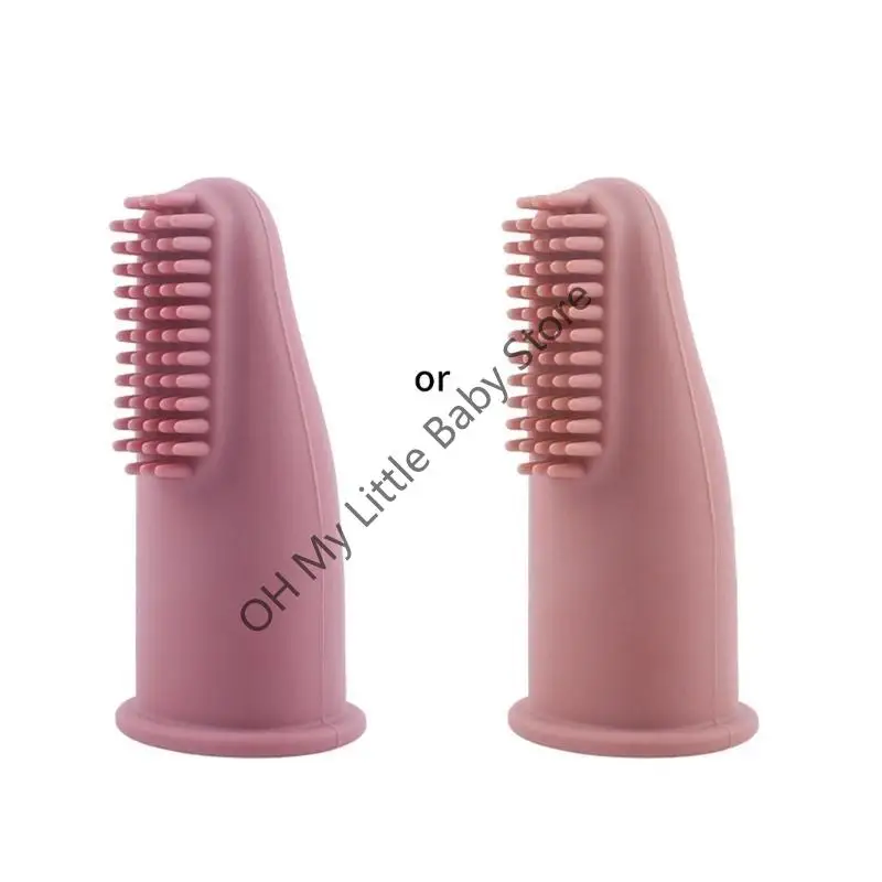 

M76C Пищевая силиконовая детская зубная щетка на палец для маленьких детей, мягкая гигиеническая щетка для ухода за полостью для