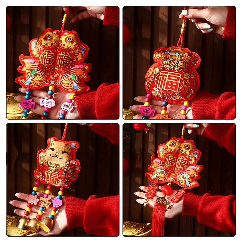 Cute Chinese New Year Decorations Snake Year Pendant Spring Festival Lion Dance Pendant Happy New Year Home Hanging Decoration