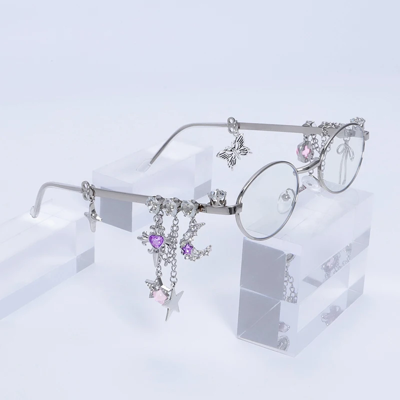 Women's Personalized Diamond Small Frame Eyeglasses