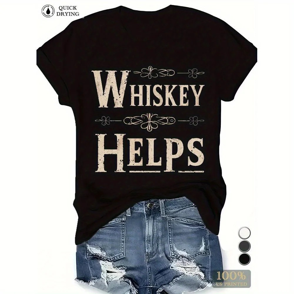 Whiskey HELPS camiseta comfit mujer