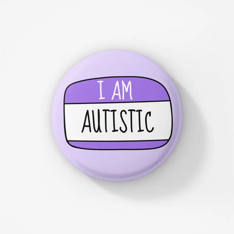 Pin de insignia Rectangular I Am Autistic, salud Mental, autismo, discapacidad oculta