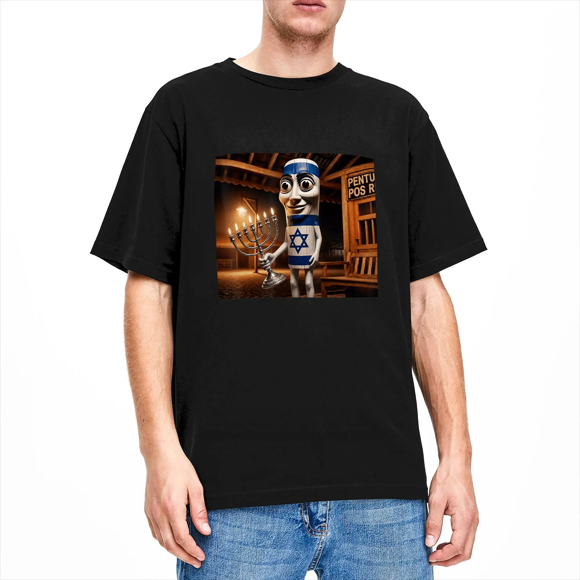 Oversized T Shirt Tung Tung Tung Sahur Jewish Italian Brainrot Meme Cotton T Shirts Hipster Tee Shirt Man Beach Classic Clothing