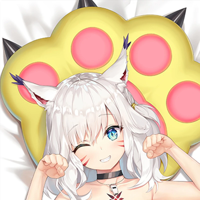 Dakimakura Anime Shirakami Fubuki Double-sided Print 2WAY Tricot Life-size Body Pillow Cover Pillowcase Custom print
