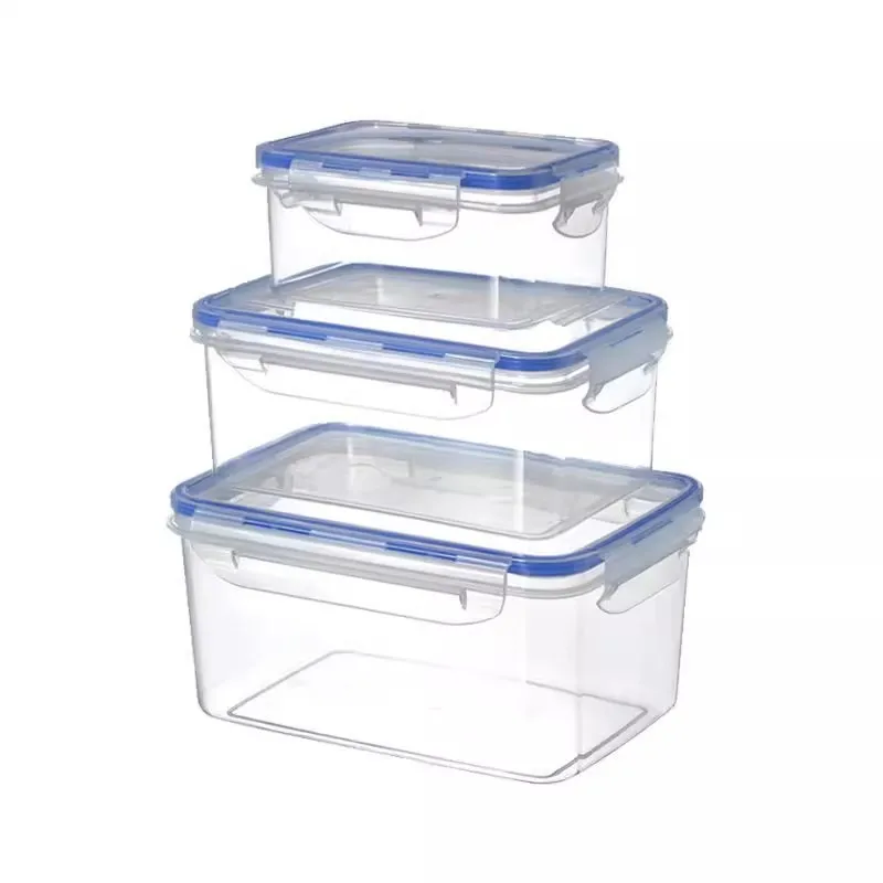 1-5 PCS Airtight Food Storage Containers Rectanglular Plastic Box Freezer & Microwave Safe, Kitchen Fridge Organizer Crisper Box