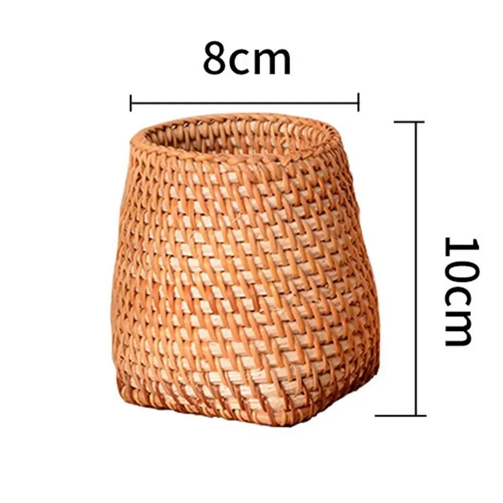 Stationery Storage Wood Vine Rattan Pen Holder Large Capacity Cosmetic Holder Hand Woven Pen Holder Multifunctional Handmade