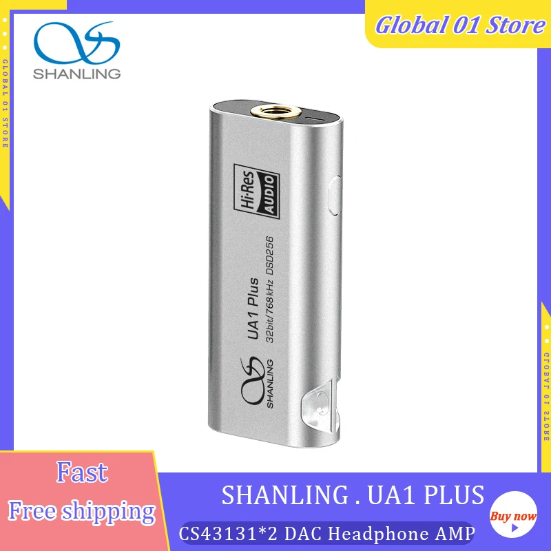 

Shanling UA1 Plus CS43131*2 USB C DAC Headphone Amplifier DSD256 768KHz Dongle Type-c To 3.5mm Audio Decoder HiFi AMP