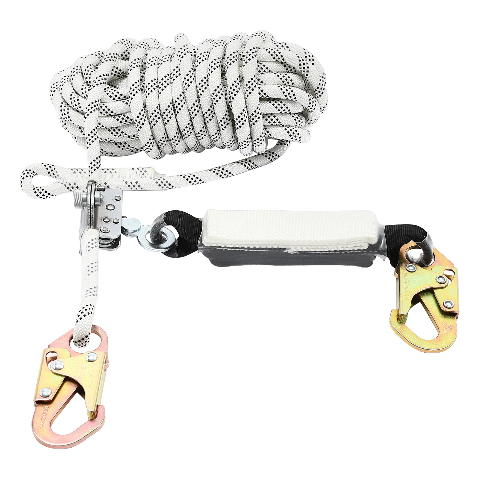 مجموعة شريان الحياة العمودية بطول 50 قدم، حبل أمان، حبل حماية من السقوط، مجموعة خط تسلق الأشجار