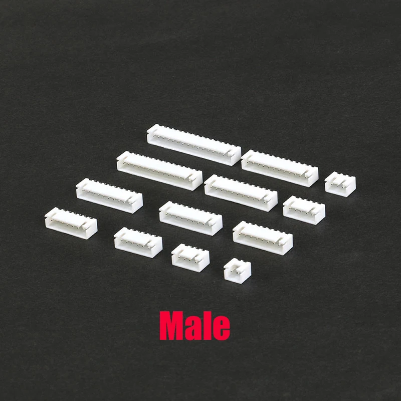 50Pcs JST XH2.54 2/3/4/5 Pin Terminals Plastic Shell Male Plug + Female Socket Wire Connector XH 2.54 2P 3P 4P 5P-14P