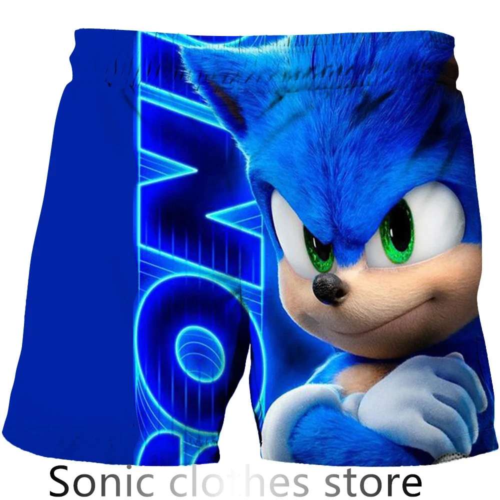 Kids 3d Print Cartoon Sonic Beach Shorts Harajuku Cute Boys Girls Short Slevve Casual Children Summer Fashion Boy Boy Pants