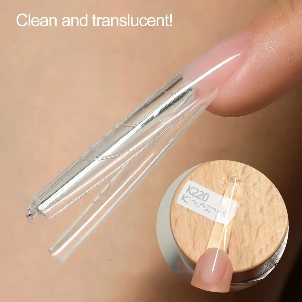 

240Pcs Extra Long Square Full Cover Nail Tips Clear Full Cover Fake Nails False Nails 12 Sizes Square Press on Fake Nail Tips