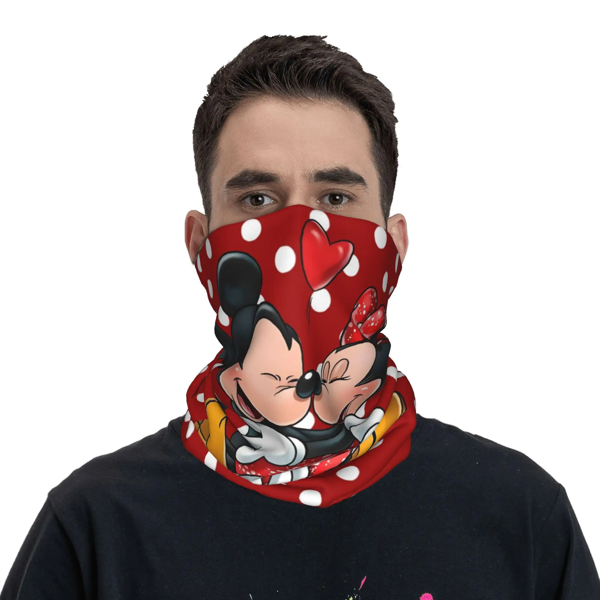 Бандана с Микки Маусом и Минни на заказ, гетры, ветрозащитный шарф для лица, мужской и женский головной убор с милым принтом, Балаклава