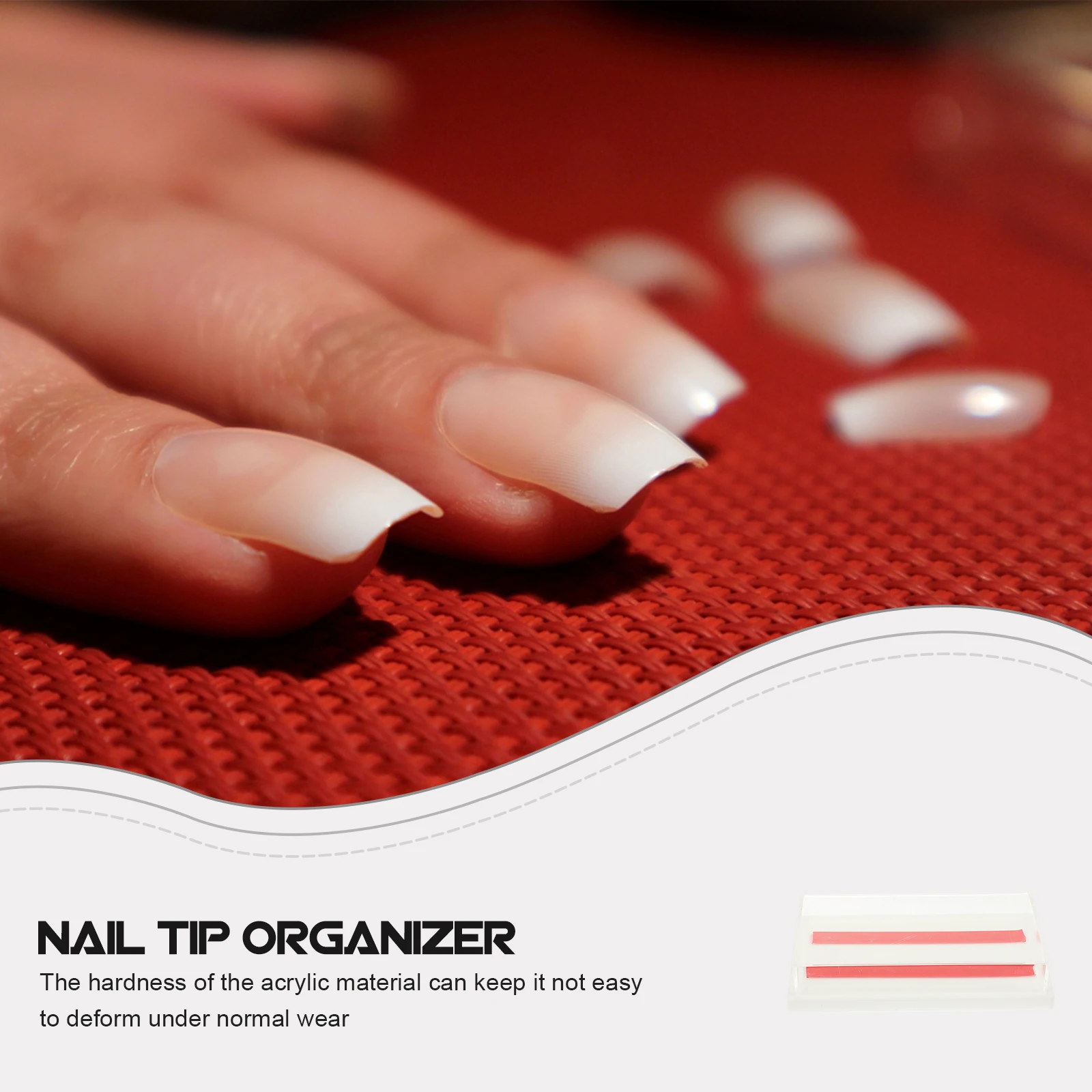 

Acrylic Nail Art Clear Case for Supplies Decor Organizer Container Manicure Accessory Holder Box Nail Diamond Case