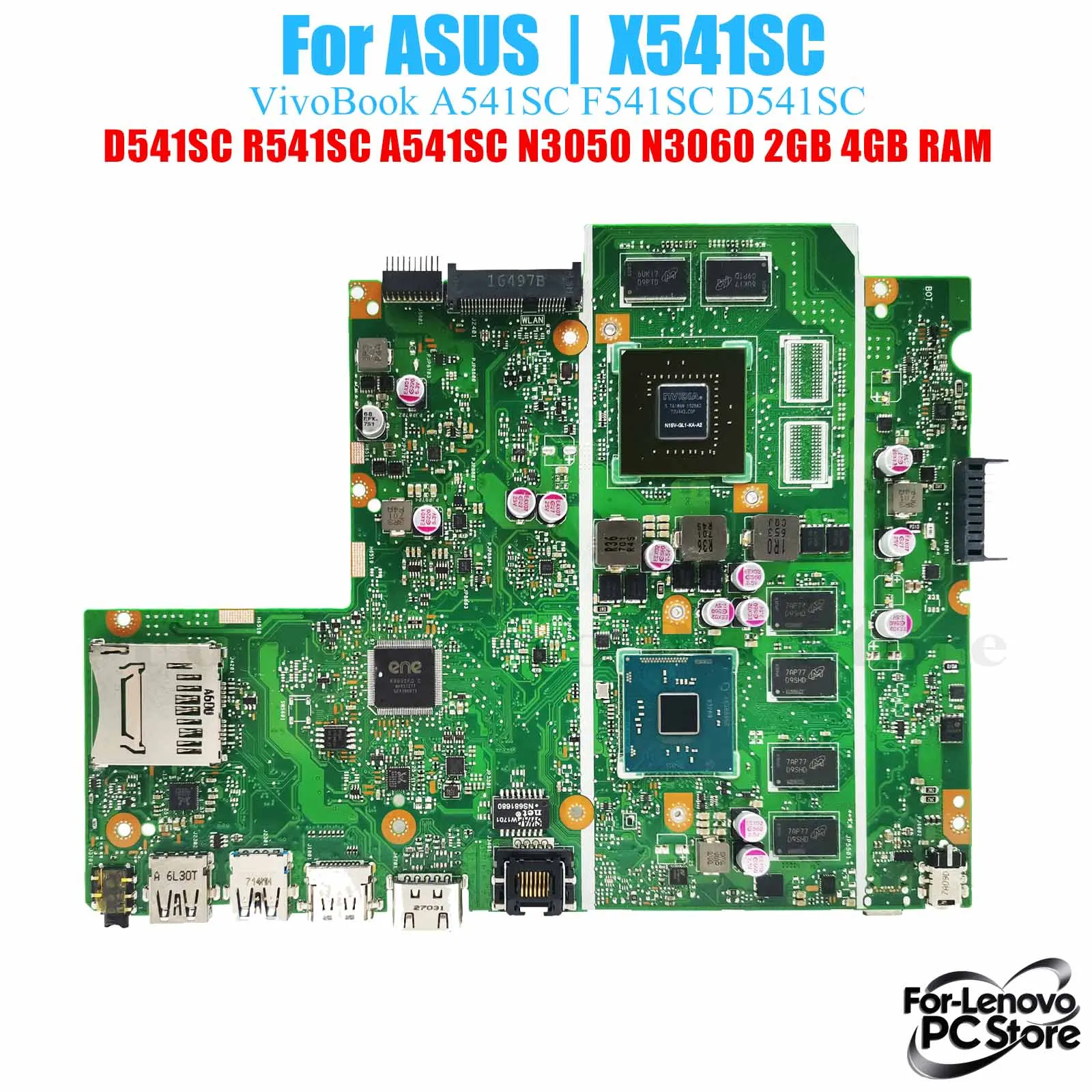 

X541SC For ASUS VivoBook A541SC F541SC D541SC R541SC Motherboard X541S CPU N3700 N3710 Laptop Mainboard