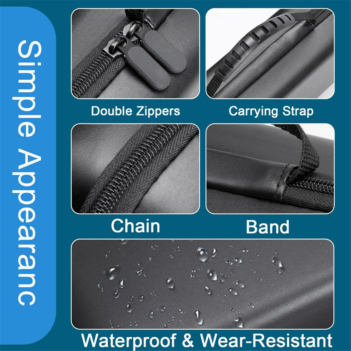 【B12B】حقيبة تخزين محمولة لوحدة التحكم في الألعاب MSI Claw EVA حقيبة يد واقية مقاومة للماء ومضادة للسقوط باللون الأسود #1