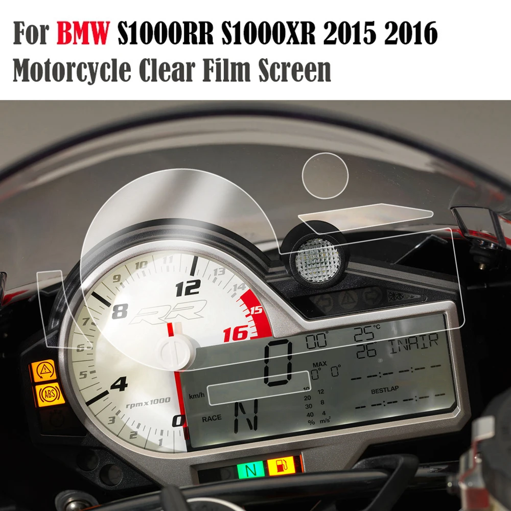 Motorcycle Transparent Crystal TPU Cluster Scratch Film Speedometers Screen Protector For S1000RR/R/XR 2015-2016