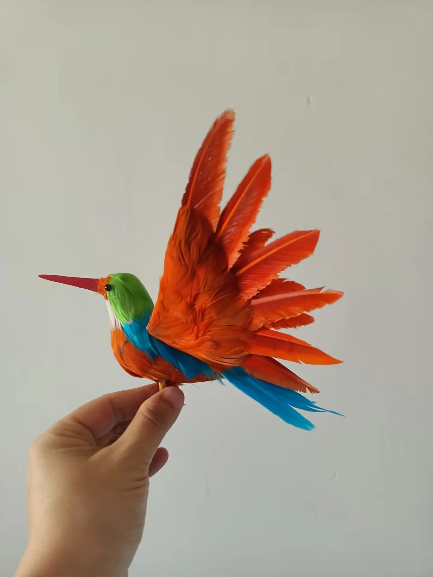small cute simulation foam&feather wings bird model about 15x20 cm