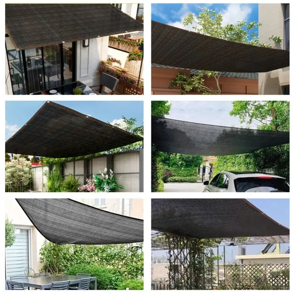 8 PIN Black Shade Cloth Sunshade Net Plant Greenhouse Cover Mesh Shading 80~85% Outdoor Awning Anti-UV Fence Privacy Screen