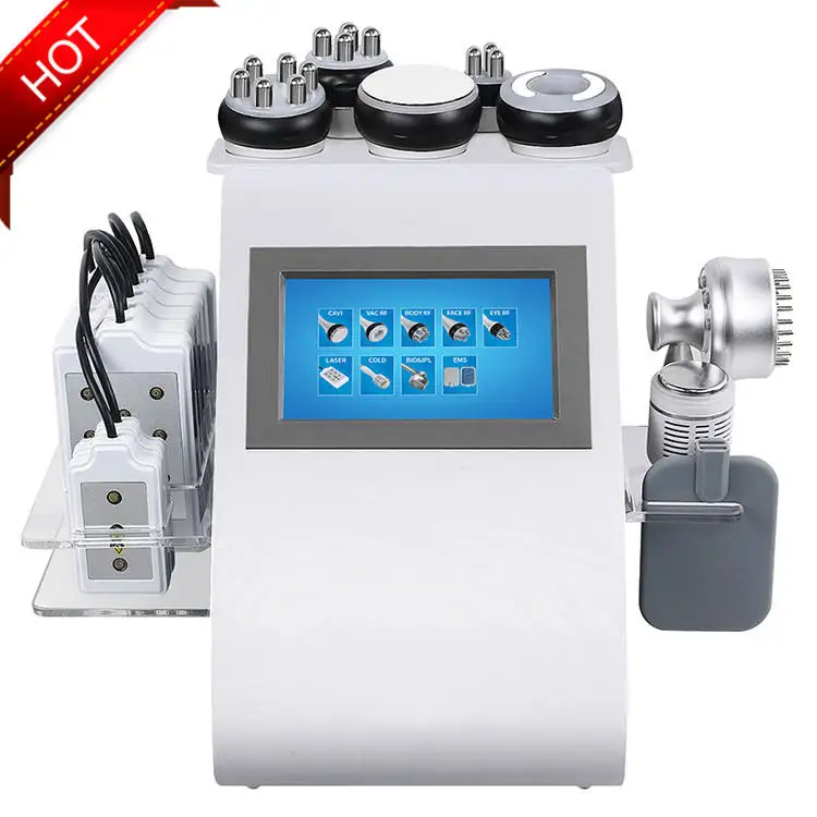 Top Sale 9-in-1 Vacuum RF LED Fat Burning Remove Stubborn Fat Build Muscle Cold Treatment Shrink Pores 40KHz Ultrasonic