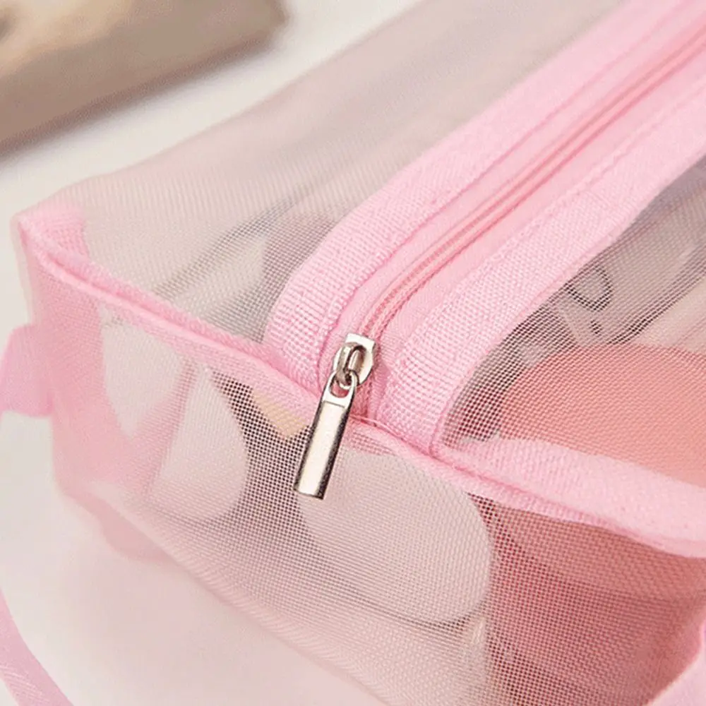 3pcs Practical Three Piece Cosmetic Storage Bag Mesh Folding Zero Wallet Portable Water Wash Travel Bag